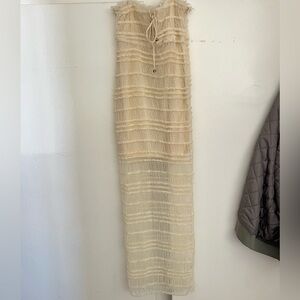 Elegant Strapless Cream Dress